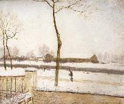 Alfred Sisley Snow Scene,Moret Station oil painting picture wholesale